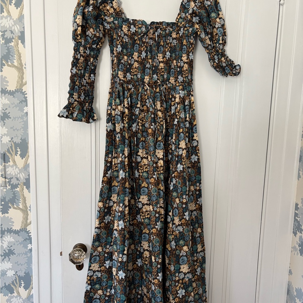 Doen Bijou Bleu Arbor Floral Smocked Dress